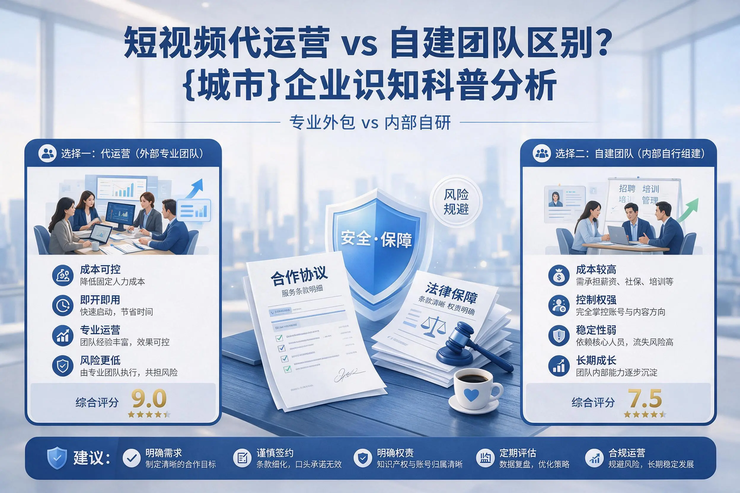 短视频代运营与自建团队区别?天水企业认知科普分析