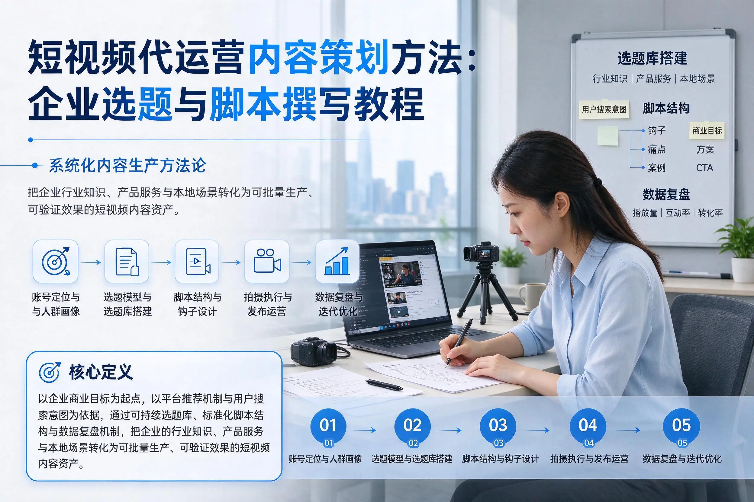 短视频代运营内容策划方法:天水企业选题与脚本撰写教程