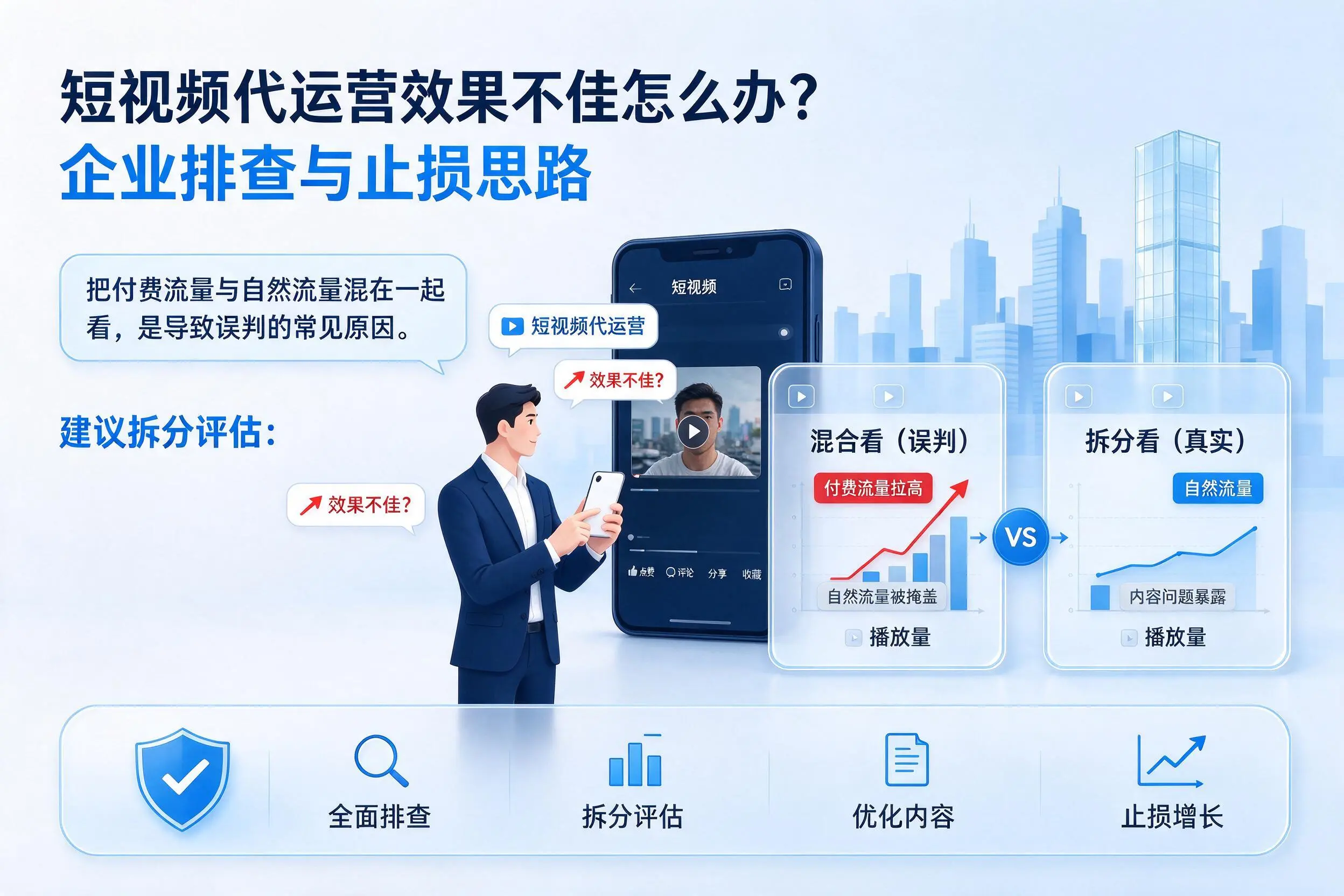 短视频代运营效果不佳怎么办？天水企业排查与止损思路