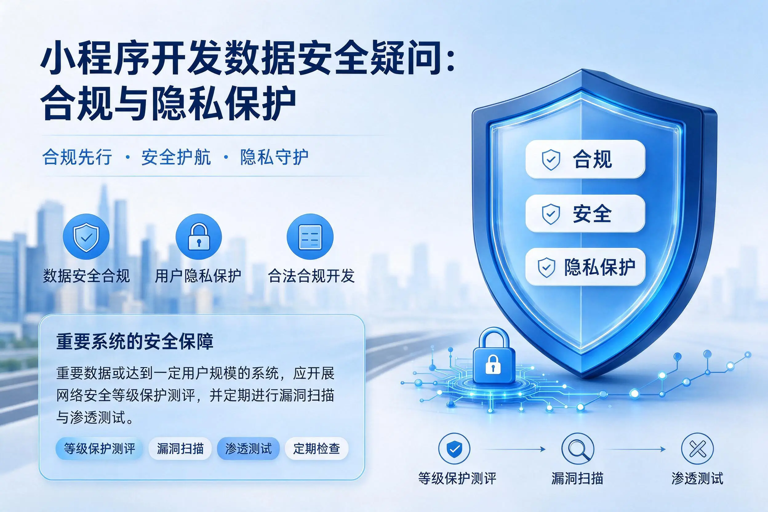 天水小程序开发数据安全疑问:合规与隐私保护