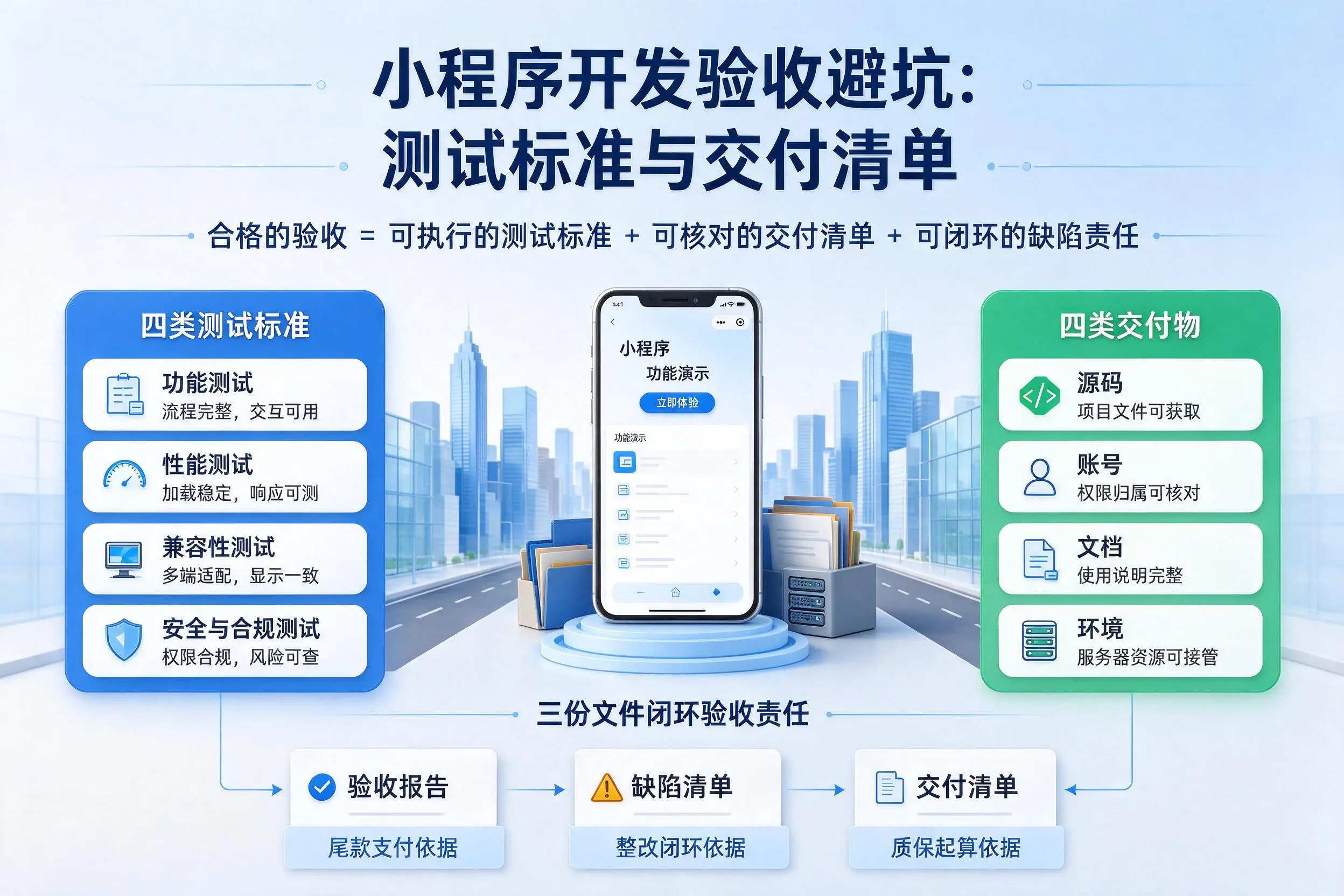 天水小程序开发验收避坑:测试标准与交付清单