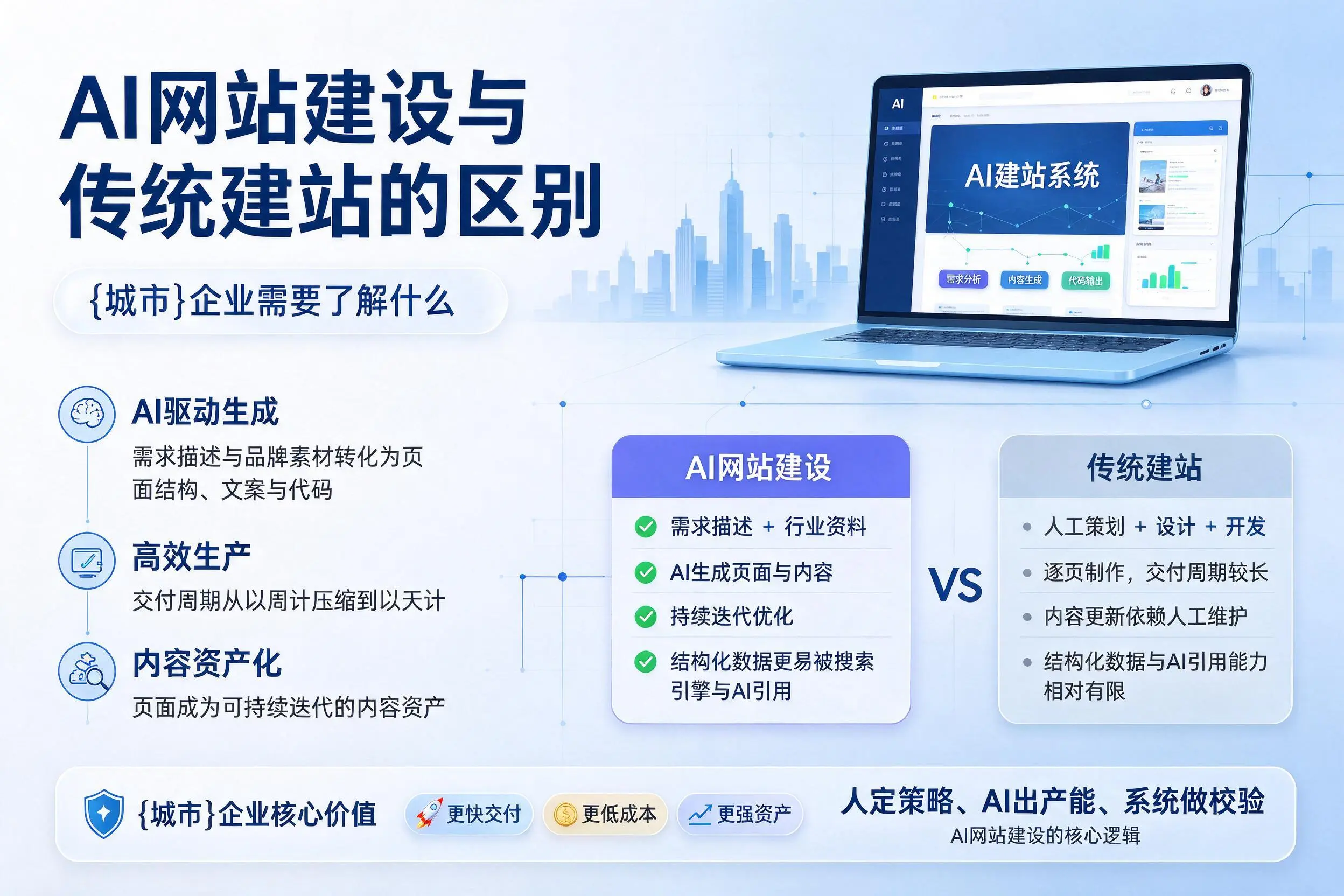 AI网站建设与传统建站的区别,天水企业需要了解什么