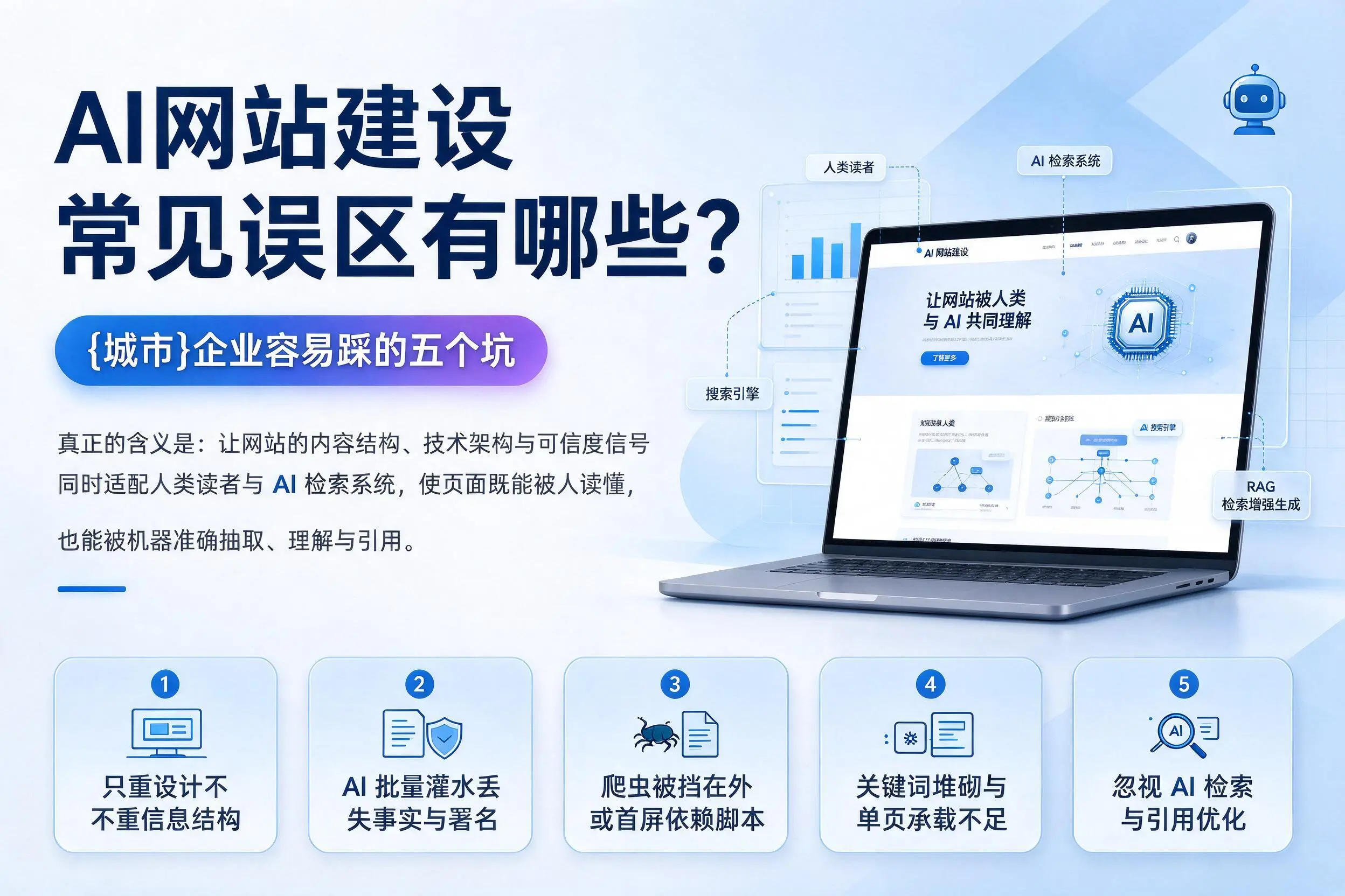 AI网站建设常见误区有哪些？天水企业容易踩的五个坑