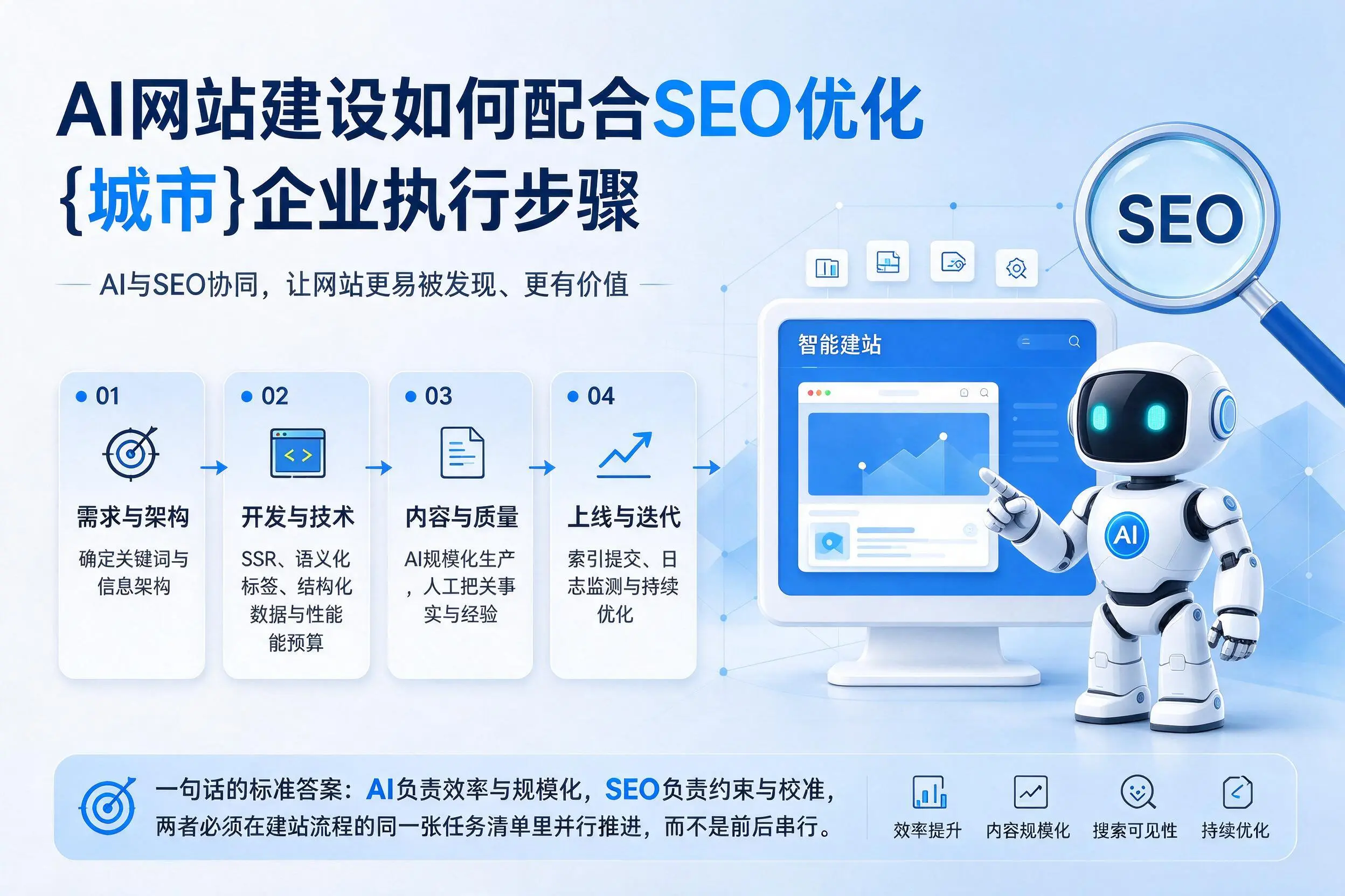 AI网站建设如何配合SEO优化,天水企业执行步骤
