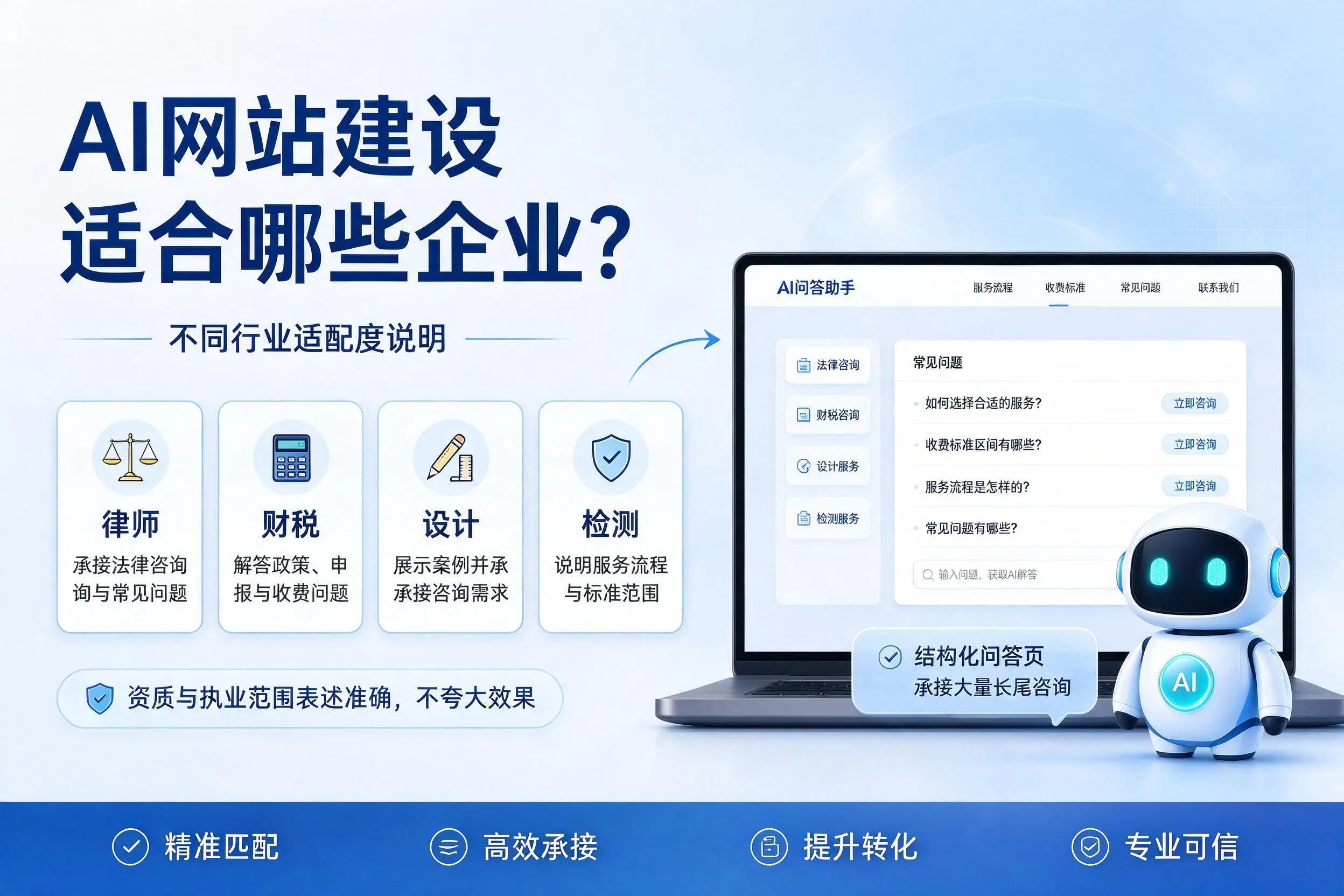 AI网站建设适合哪些企业?天水不同行业适配度说明