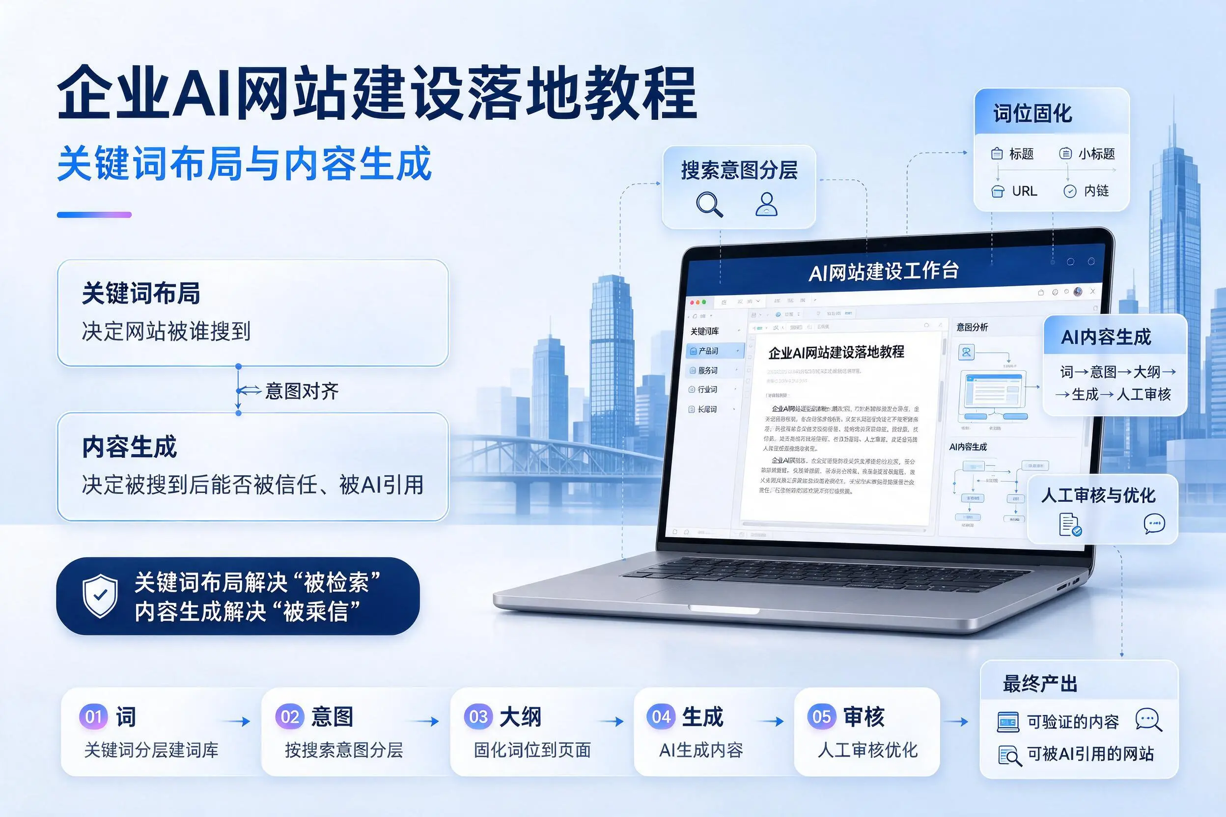 天水企业AI网站建设落地教程:关键词布局与内容生成